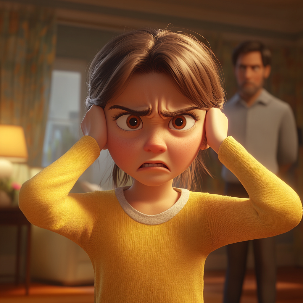 pjatvath a frustrated 8 year old girl covering her ears while a e70ac626 813e 4380 acc9 aab5688267b1